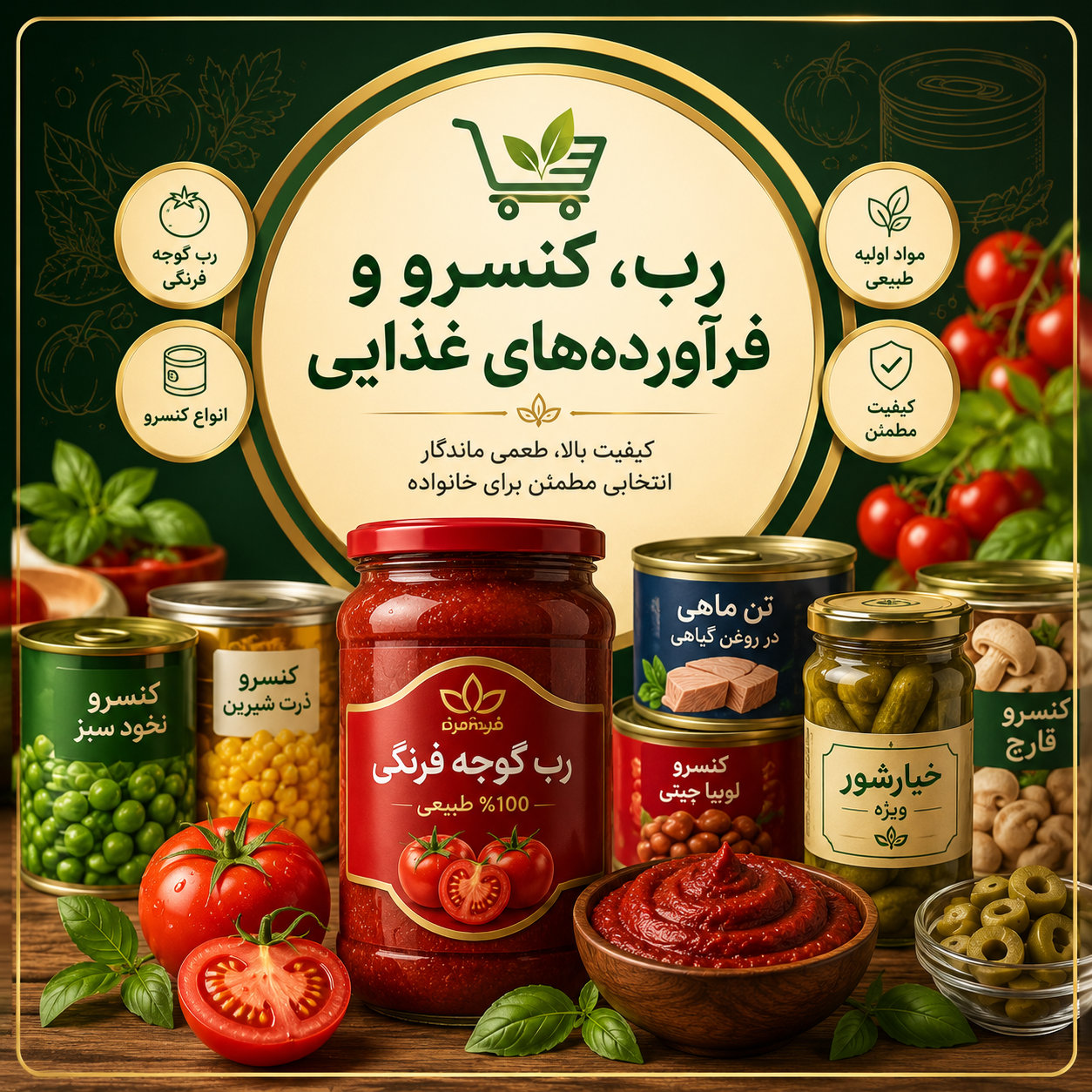 رب ، کنسرو و فراورده های غذایی